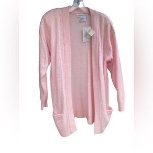 NWT, Vintage Wool, Angora Pink Cardigan. Gorgeous! A Classic! So soft.